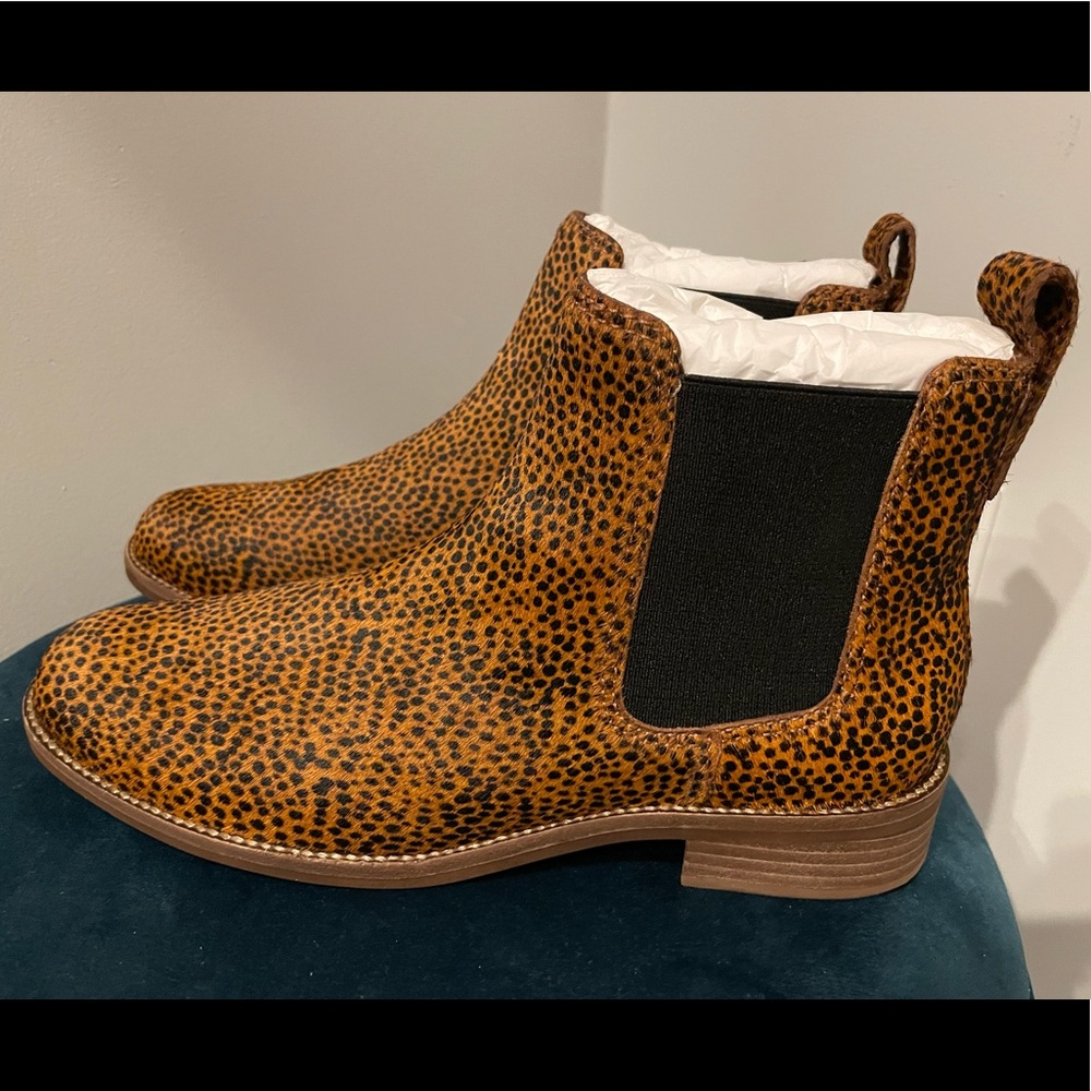 NIB Madewell Ainsley Chelsea Spotted Calf Hair | Size 6